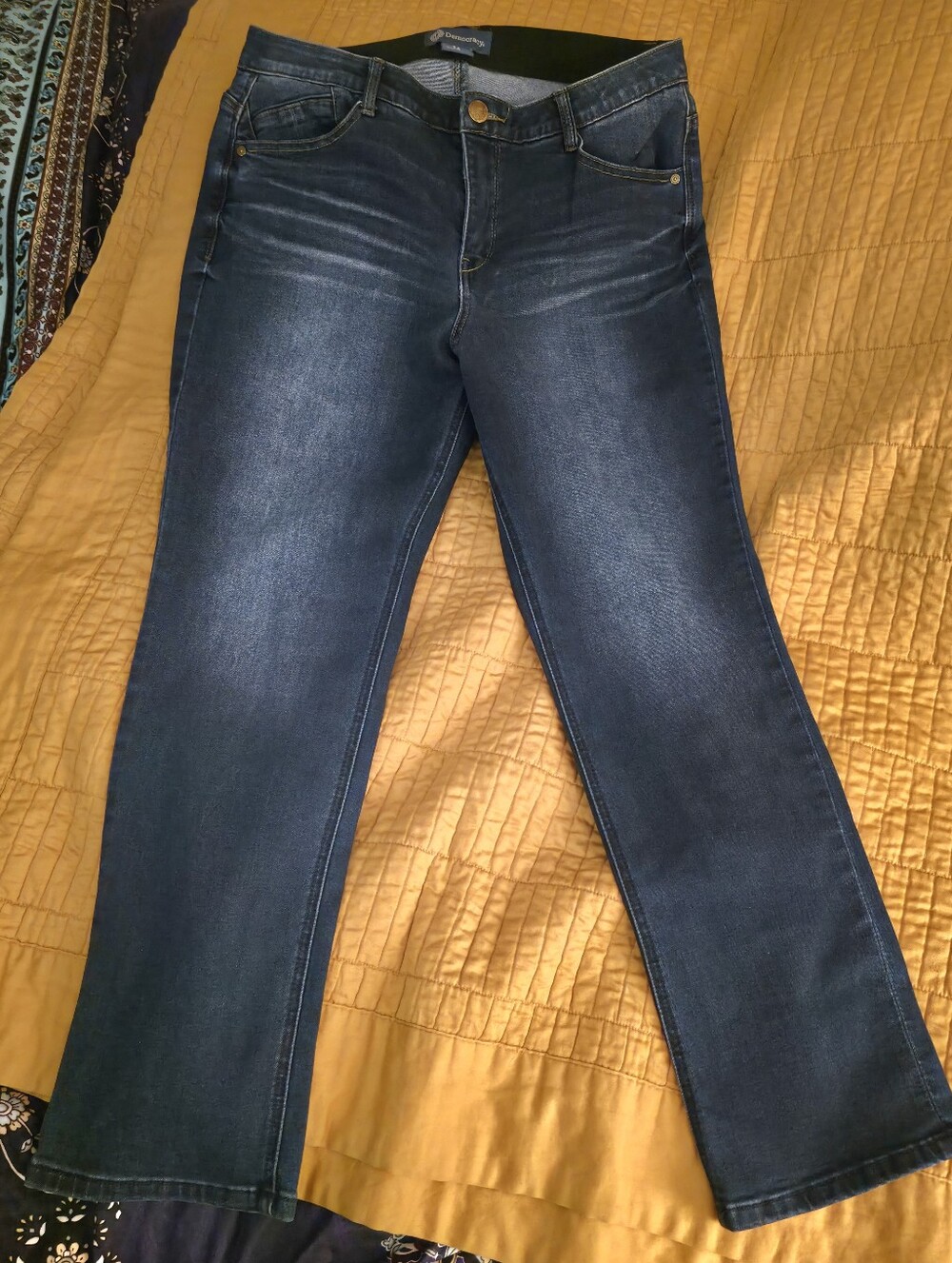 Democracy Women's Dark Blue Stretch Jeans - Slim Fit Size 14
